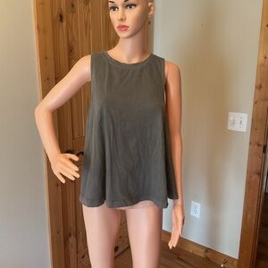 Free People Sleeveless Gray Tank Top